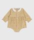 Baby-Kurzoverall aus Fein-Cord mit Blumenmuster