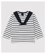 Stilvoll-verspieltes Baby-Marineshirt aus Jersey für Mädchen