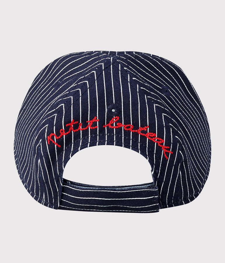 Baby-Schirmm&uuml;tze Unisex blau/weiss