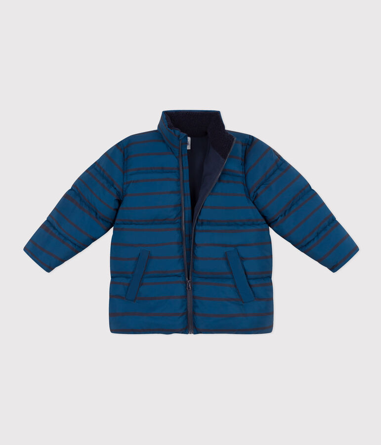 Winterjacke mit ausziehbarer Kapuze blau/blau
