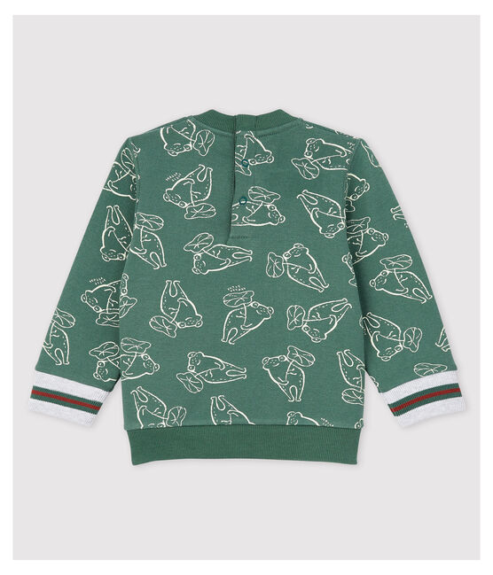 Baby-Sweatshirt aus gebürstetem Molton für Jungen grün VALLEE/ VALLEE CLAIR