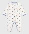 Strampler aus bedrucktem Nicki  weiss MARSHMALLOW/weiss MULTICO