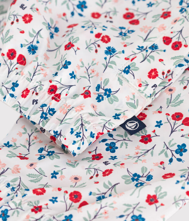 Ultraleichte Kinder-Windjacke weiss/vielfarbig