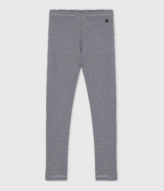 Kinder-Leggings aus Doppeljersey für Mädchen blau MEDIEVAL/ MONTELIMAR
