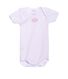 Baby-Body für Mädchen, Kurzarm, geringelt