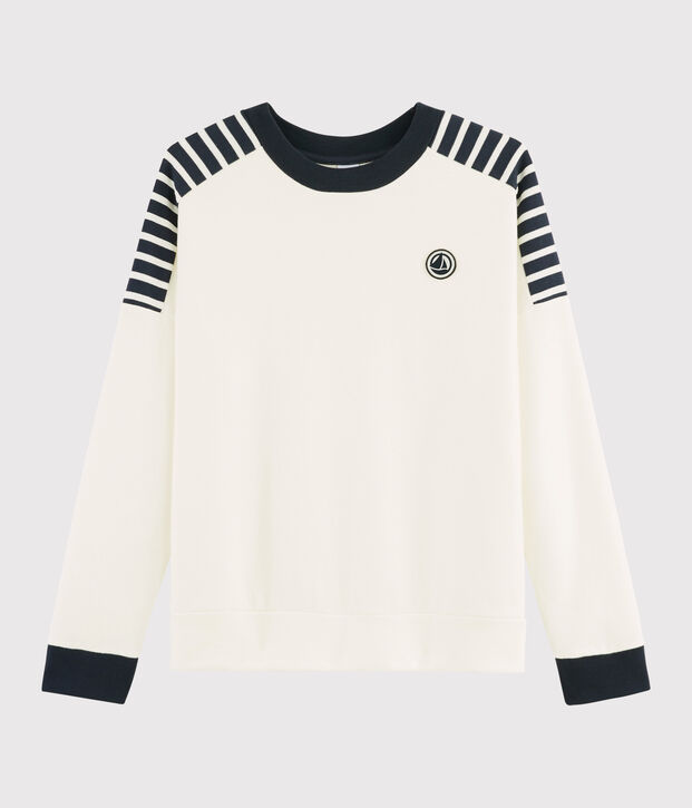 Damen Sweatshirt weiss/blau