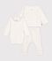 Baby-Set aus Baumwolle mit Kragen und Blumenmuster naturfarben/vielfarbig