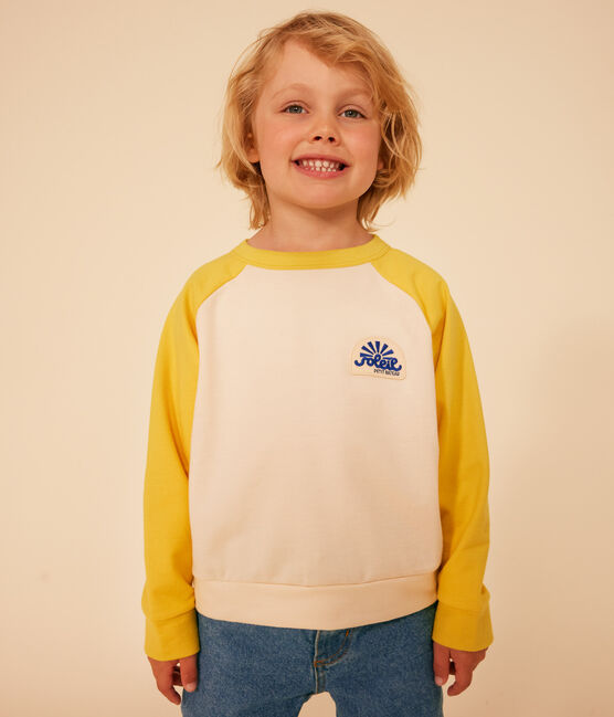 Kinder-Sweatshirt aus leichtem Molton gelb AVALANCHE/ NECTAR