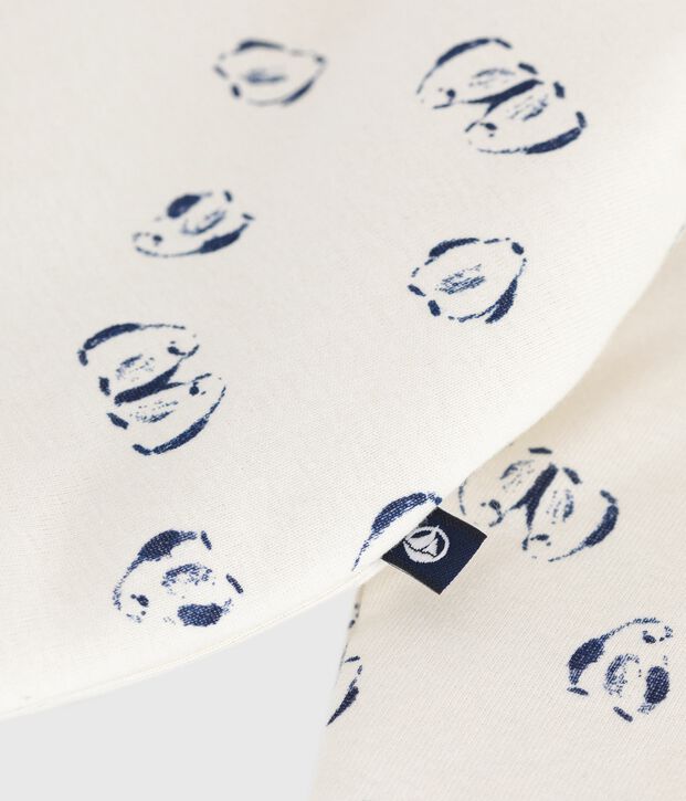 Wattierter Baby-Overall aus Baumwolle mit Pinguin-Motiv blau/blau