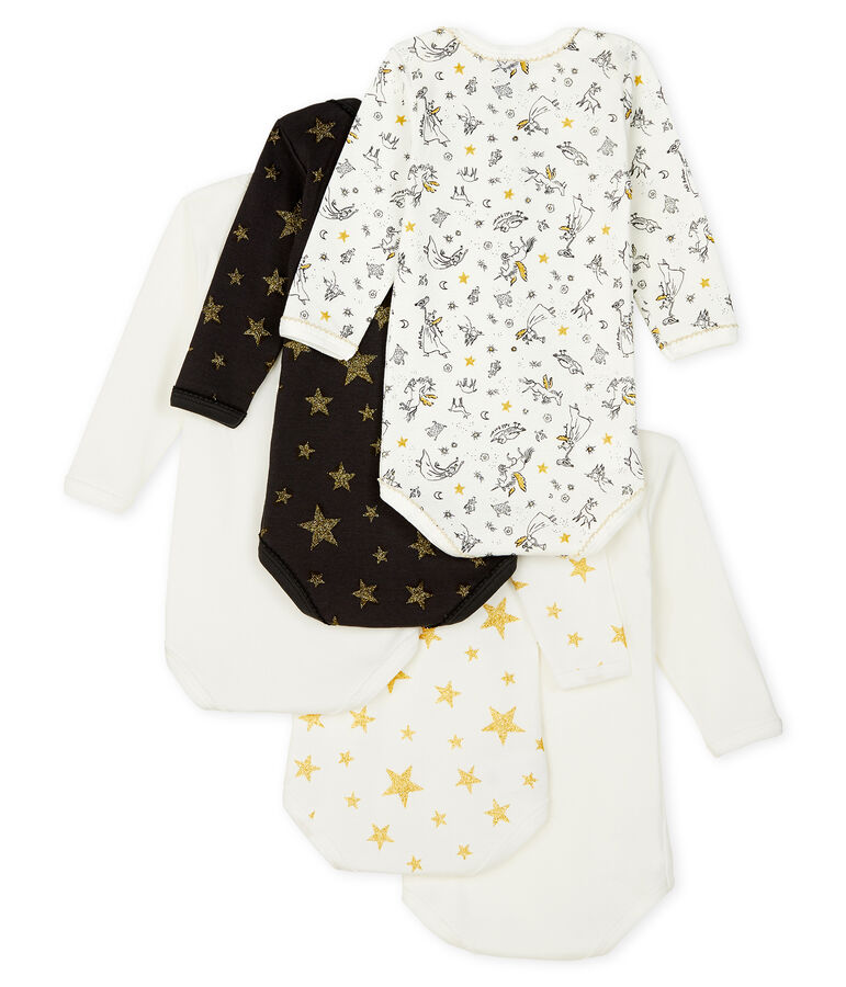 Set mit 5 lang&auml;rmligen Baby-Bodys f&uuml;r M&auml;dchen variante 1