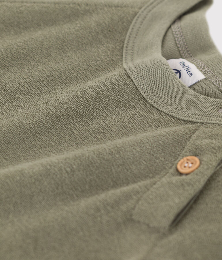 Baby-Kurzoverall aus Frottee gr&uuml;n