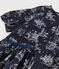 Kurzärmeliges Kinderkleid aus Doppeljersey für Mädchen blau SMOKING/weiss ECUME