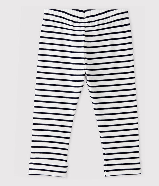 Baby-Hose aus Baumwolle weiss MARSHMALLOW/blau SMOKING