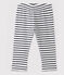 Baby-Hose aus Baumwolle weiss MARSHMALLOW/blau SMOKING