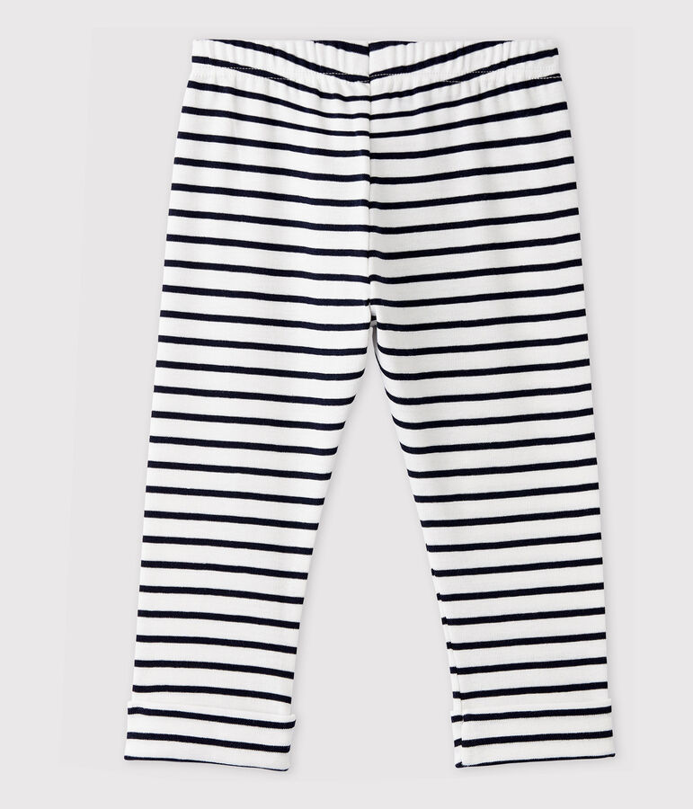 Baby-Hose aus Baumwolle weiss/blau