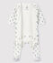 Baby-Bodyjama aus Bio-Baumwoll-Velours mit Koala-Motiv weiss MARSHMALLOW/weiss MULTICO