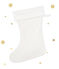 Mädchen-Weihnachtssocken weiss LAIT/gelb OR