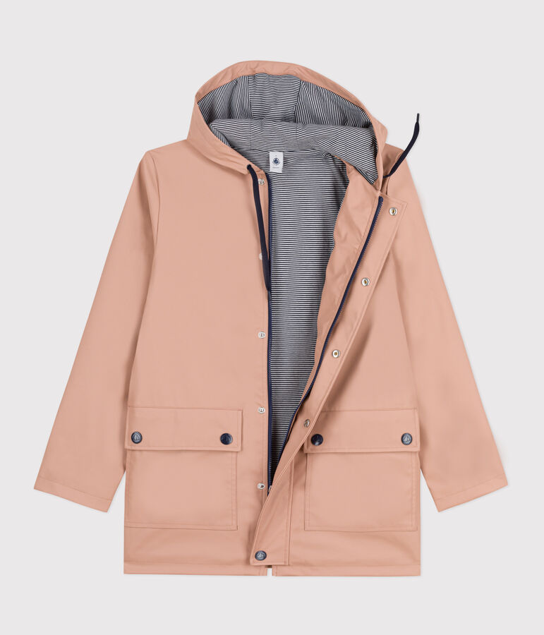 Klassische Regenjacke aus recyceltem Material und Bio-Baumwolle beige