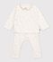 Baby-Set aus Baumwolle mit Kragen und Blumenmuster naturfarben/vielfarbig