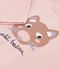 Langärmeliges Baby-T-Shirt aus Baumwolle mit Katzenmotiv rosa JOLI