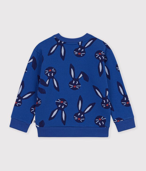 Kinder-Sweatshirt aus Baumwolle mit Tiermotiv blau/vielfarbig