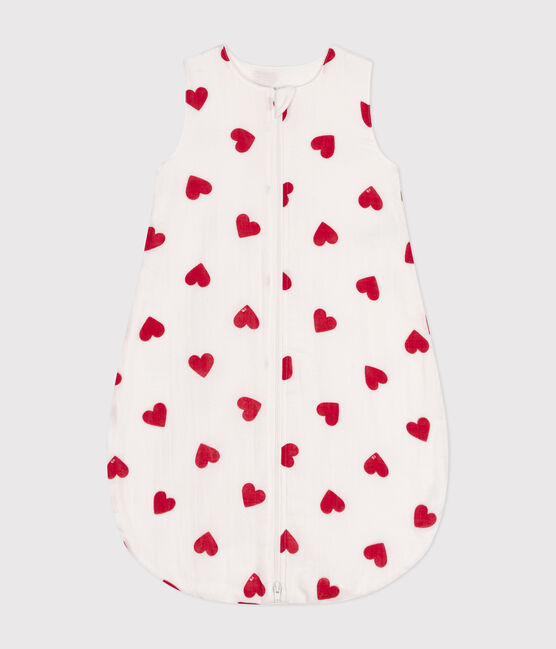  Babyschlafsack aus Baumwolle TOG 1 weiss MARSHMALLOW/rot TERKUIT