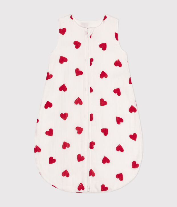 Babyschlafsack aus Baumwolle TOG 1 weiss/rot