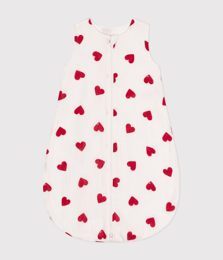 Babyschlafsack aus Baumwolle TOG 1 weiss MARSHMALLOW/rot TERKUIT