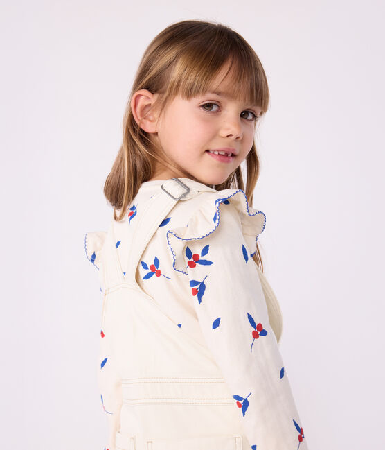 Langärmeliges Kinder-T-Shirt aus bedruckter Baumwolle MILK/ MULTICO