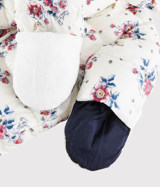 Baby-Fliegerorverall für Mädchen/Jungen weiss MARSHMALLOW/rosa ROSE/ MULTICO