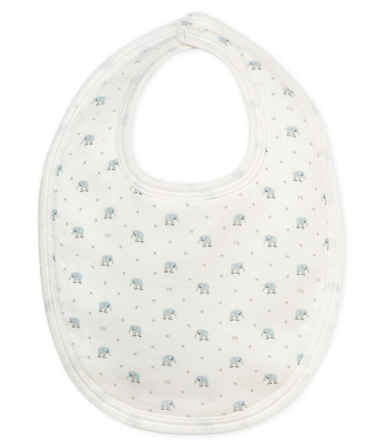 Gemustertes baby-lätzchen jungen weiss MARSHMALLOW/weiss MULTICO