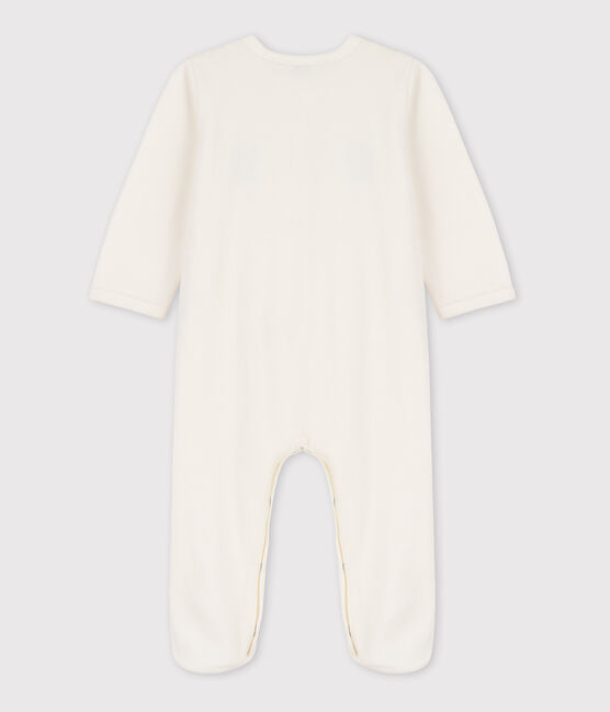 Baby-Strampler aus Nicki mit Fuchsmotiv weiss MARSHMALLOW