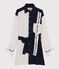 Hemdkleid für Damen Christoph Rumpf x Petit Bateau blau SMOKING/weiss MARSHMALLOW