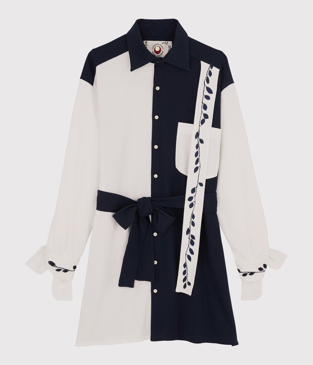 Hemdkleid f&uuml;r Damen Christoph Rumpf x Petit Bateau blau/weiss