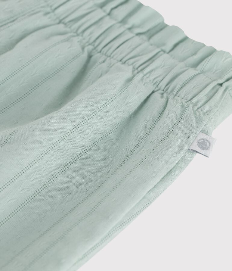 Baby-Shorts aus einfarbiger Baumwolle blau