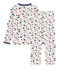Pyjama aus Doppeljersey für kleine Jungen weiss MARSHMALLOW/weiss MULTICO