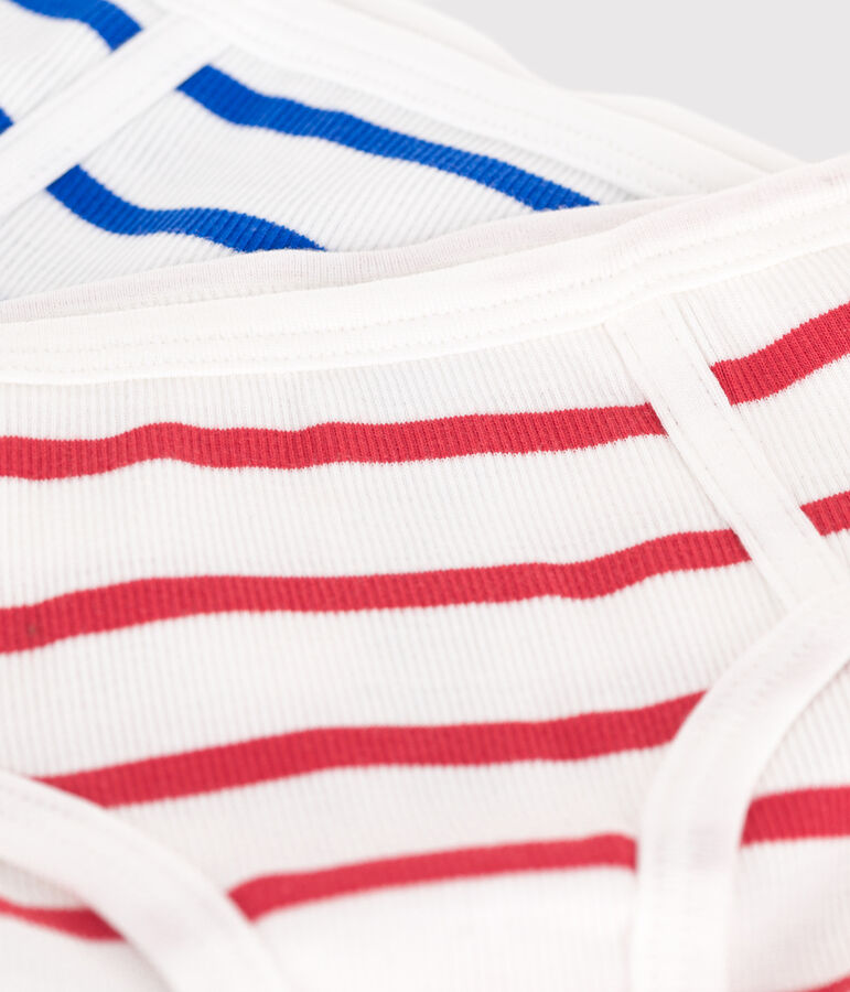 3er-Set Kinder-Slips High-Waist aus Baumwolle mit Streifen vielfarbig