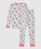 Snugfit-Kinderpyjama aus Bio-Baumwolle mit Paris-Print für Jungen grau BELUGA/weiss MULTICO
