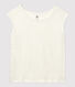 Einfarbiges T-Shirt aus Leinen Damen