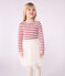 Langärmeliges Kinderkleid aus Baumwolle und Tüll rot MILK/ AMARANTE