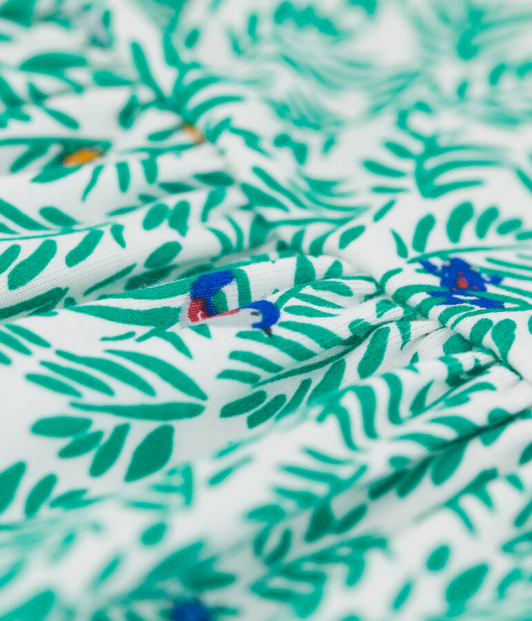 Baby-Kleid aus Baumwolle f&uuml;r M&auml;dchen weiss/vielfarbig