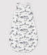 Baby-Schlafsack aus Rippstrick mit Paris-Motiv im Toile-de-Jouy-Stil