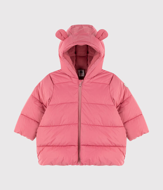 Einfarbige gesteppte Baby-jacke für Mädchen rosa CHEEK