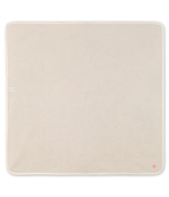 Decke für Neugeborene aus Rippstrick weiss MARSHMALLOW/rosa GRETEL/ MULTICO