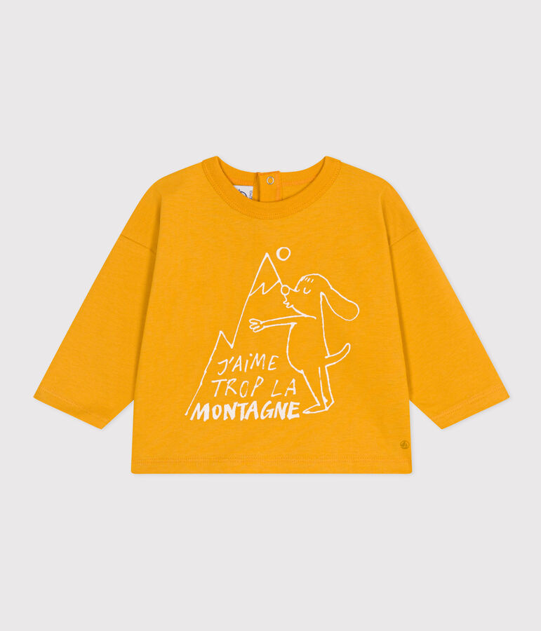 Lang&auml;rmeliges Baby-T-Shirt aus Jersey gelb