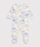 Baby-Pyjama aus Baumwolle mit Regenbogen-Printmotiv weiss MARSHMALLOW/weiss MULTICO