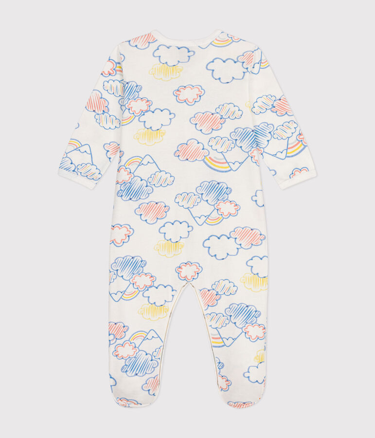 Baby-Pyjama aus Baumwolle mit Regenbogen-Printmotiv weiss/vielfarbig