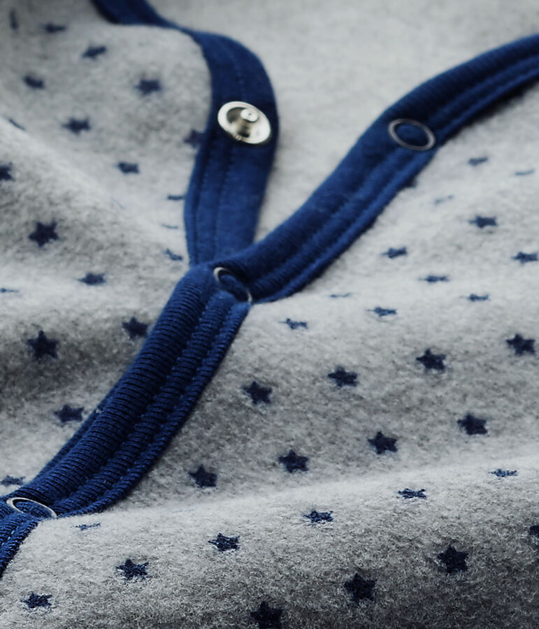 Jungen-Overall aus Fleece grau/blau