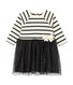 Baby-Mädchen-Kleid im Materialmix