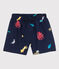 Baby-Badeshorts aus recyceltem Material blau MEDIEVAL/weiss MULTICO